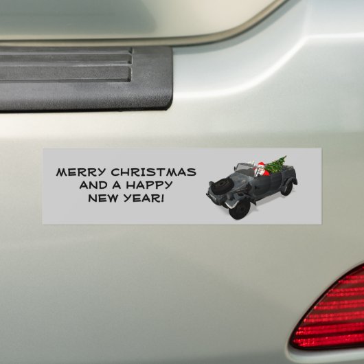 Sinterklaas in Kuebelwagen Bumpersticker (Op auto)