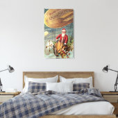 Sinterklaas in luchtschip 3 canvas afdruk (Insitu (Slaapkamer))