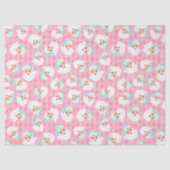 Sinterklaas in Mint Green Pet Pink Retro Kerstmis Tissuepapier (Voorkant)