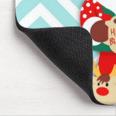 Sinterklaas in rode pyjama's met een mok muismat (Hoek)