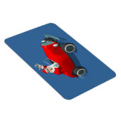 Sinterklaas in rode warmweg magneet (Rechterzijde)