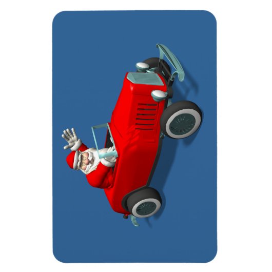 Sinterklaas in rode warmweg magneet (Verticaal)