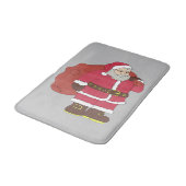 Sinterklaas in rood met cadeautas en eierlassen badmat (Gekanteld)