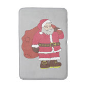 Sinterklaas in rood met cadeautas en eierlassen badmat (Voorkant Verticaal)