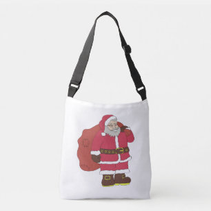 Sinterklaas in rood met cadeautas en eierlassen crossbody tas