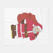 Sinterklaas in rood met cadeautas en eierlassen fleece deken (Voorkant (Horizontaal))