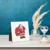 Sinterklaas in rood met cadeautas en eierlassen fotoplaat (Insitu)