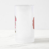 Sinterklaas in rood met cadeautas en eierlassen matglas bierpul (Center)