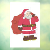 Sinterklaas in rood met cadeautas en eierlassen raamsticker (Vel 3)