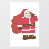 Sinterklaas in rood met cadeautas en eierlassen raamsticker (Vel)