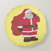 Sinterklaas in rood met cadeautas en eierlassen rond kussen (Achterkant)