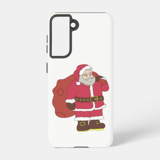 Sinterklaas in rood met cadeautas en eierlassen samsung galaxy hoesje (Achterkant)