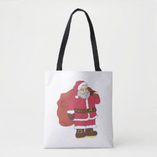 Sinterklaas in rood met cadeautas en eierlassen tote bag