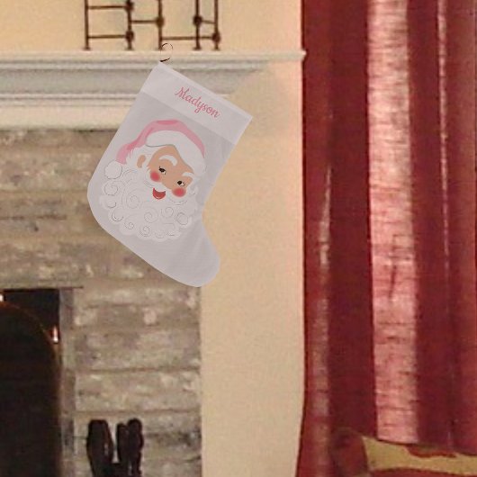 Sinterklaas in roze Pet Vintage Grote Kerstsok