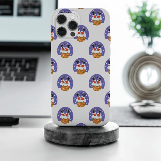 Sinterklaas in schoorsteen, sneeuw, Kerstmis, Nieu Case-Mate iPhone Case