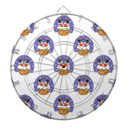 Sinterklaas in schoorsteen, sneeuw, Kerstmis, Nieu Dartbord