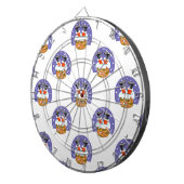 Sinterklaas in schoorsteen, sneeuw, Kerstmis, Nieu Dartbord (Voorkant Rechts)