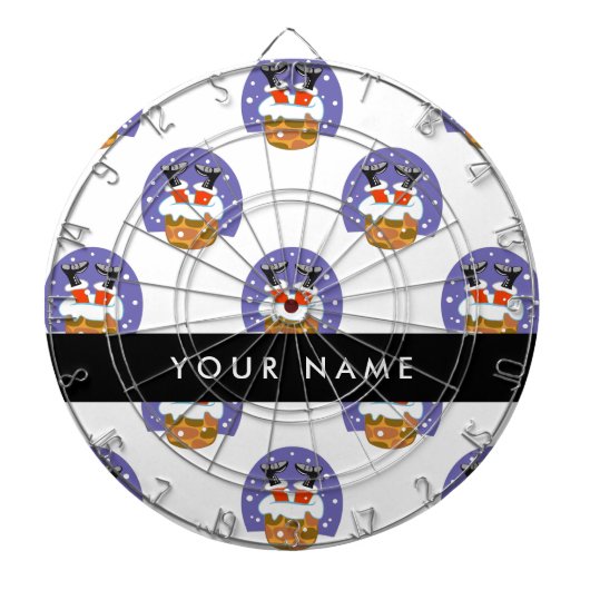 Sinterklaas in schoorsteen, sneeuw, Kerstmis, Nieu Dartbord (Voorkant)