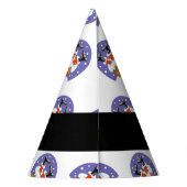 Sinterklaas in schoorsteen, sneeuw, Kerstmis, Nieu Feesthoedjes (Achterkant)