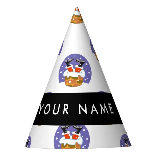 Sinterklaas in schoorsteen, sneeuw, Kerstmis, Nieu Feesthoedjes (Voorkant)