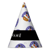 Sinterklaas in schoorsteen, sneeuw, Kerstmis, Nieu Feesthoedjes (Rechts)