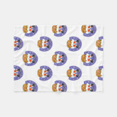 Sinterklaas in schoorsteen, sneeuw, Kerstmis, Nieu Fleece Deken (Voorkant (Horizontaal))