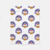 Sinterklaas in schoorsteen, sneeuw, Kerstmis, Nieu Fleece Deken (Voorkant)