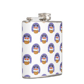 Sinterklaas in schoorsteen, sneeuw, Kerstmis, Nieu Heupfles (Rechts)