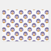 Sinterklaas in schoorsteen, sneeuw, Kerstmis, Nieu Inpakpapier Vel (Voorkant 2)