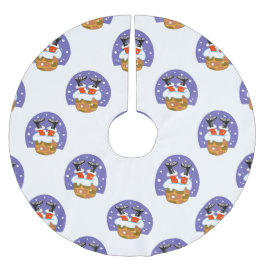 Sinterklaas in schoorsteen, sneeuw, Kerstmis, Nieu Kerstboom Rok