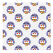 Sinterklaas in schoorsteen, sneeuw, Kerstmis, Nieu Kubus (Voorkant)