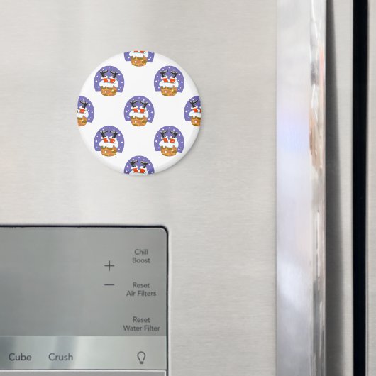 Sinterklaas in schoorsteen, sneeuw, Kerstmis, Nieu Magneet (Insitu (Koelkast))