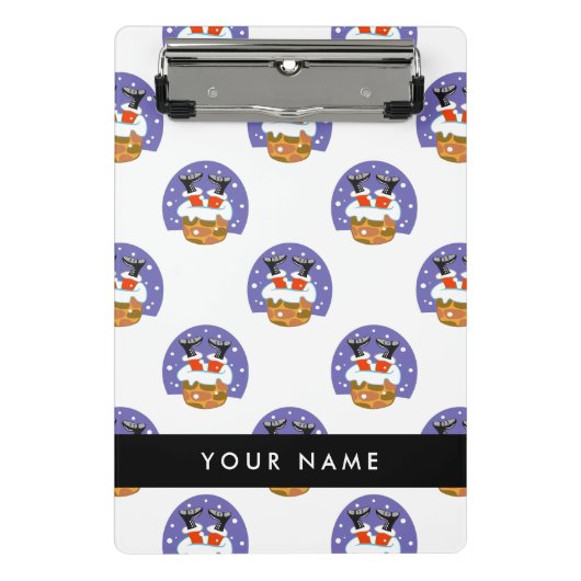 Sinterklaas in schoorsteen, sneeuw, Kerstmis, Nieu Mini Klembord (Voorkant)