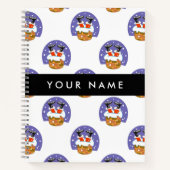 Sinterklaas in schoorsteen, sneeuw, Kerstmis, Nieu Notitieboek (Voorkant)