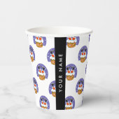 Sinterklaas in schoorsteen, sneeuw, Kerstmis, Nieu Papieren Bekers (Voorkant)