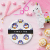 Sinterklaas in schoorsteen, sneeuw, Kerstmis, Nieu Papieren Bordje (Feest)