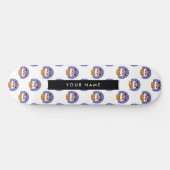 Sinterklaas in schoorsteen, sneeuw, Kerstmis, Nieu Persoonlijk Skateboard (Horizontaal)