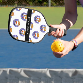 Sinterklaas in schoorsteen, sneeuw, Kerstmis, Nieu Pickleball Paddle