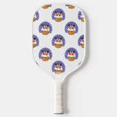 Sinterklaas in schoorsteen, sneeuw, Kerstmis, Nieu Pickleball Paddle (Voorkant)