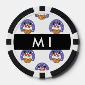 Sinterklaas in schoorsteen, sneeuw, Kerstmis, Nieu Poker Chips (Voorkant)
