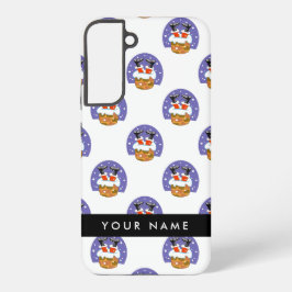 Sinterklaas in schoorsteen, sneeuw, Kerstmis, Nieu Samsung Galaxy Hoesje