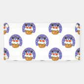 Sinterklaas in schoorsteen, sneeuw, Kerstmis, Nieu Spandoek (Horizontaal)