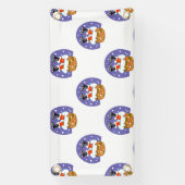 Sinterklaas in schoorsteen, sneeuw, Kerstmis, Nieu Spandoek (Verticaal)