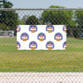 Sinterklaas in schoorsteen, sneeuw, Kerstmis, Nieu Spandoek