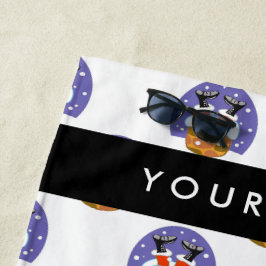 Sinterklaas in schoorsteen, sneeuw, Kerstmis, Nieu Strandlaken