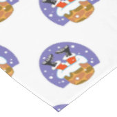 Sinterklaas in schoorsteen, sneeuw, Kerstmis, Nieu Tafelkleed (Gekanteld)