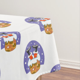Sinterklaas in schoorsteen, sneeuw, Kerstmis, Nieu Tafelkleed