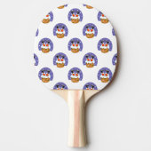 Sinterklaas in schoorsteen, sneeuw, Kerstmis, Nieu Tafeltennisbatje (Voorkant)