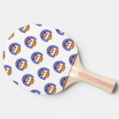 Sinterklaas in schoorsteen, sneeuw, Kerstmis, Nieu Tafeltennisbatje (Zijkant)