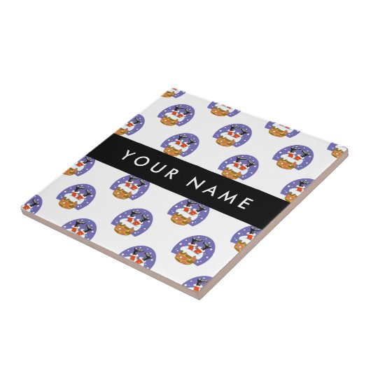 Sinterklaas in schoorsteen, sneeuw, Kerstmis, Nieu Tegeltje (Zijkant)